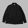 (Pre-order) Seersucker Shirt Jacket / Nylon - Black-0