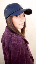 Leather Baseball Cap - Black-0