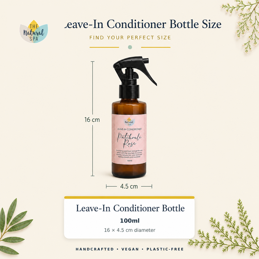 Rose Lavender Grapefruit Leave-In Conditioner | Refill Bottle | Natural Hair Conditioner for Dry, Damaged & Frizzy Hair | Lightweight Vegan Hair Care for All Hair Types-2