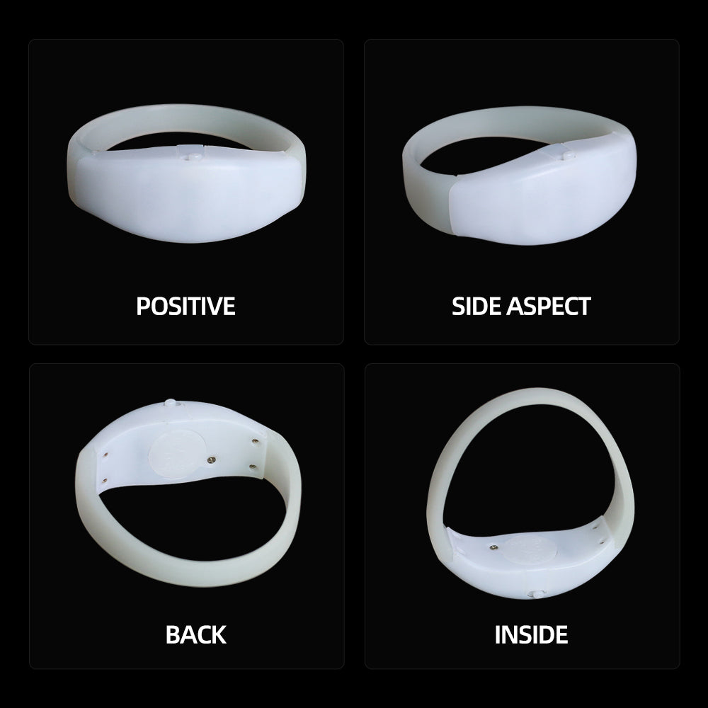 Sound activated LED wristbands in vibrant colors, crafted from silicone for concert and party events — view 3