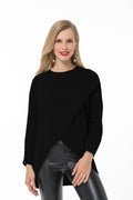 Let Loose Crossover Long Sleeve Maternity/Nursing Knit Top-5