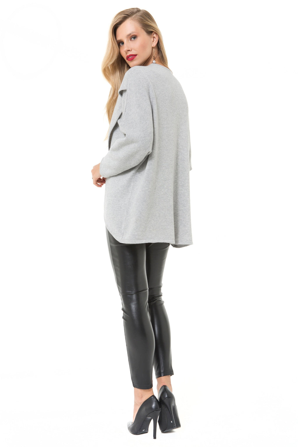 Let Loose Crossover Long Sleeve Maternity/Nursing Knit Top-3