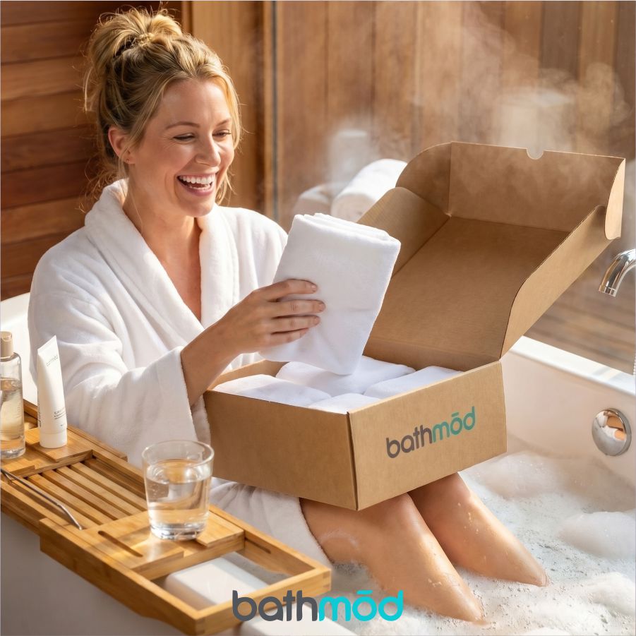 Luxury organic Turkish cotton bath mats in a four pack, featuring plush undyed fabric. — view 4