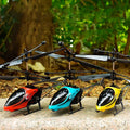 Light-up RC helicopter drone made of durable plastic and alloy with remote control and charging cable