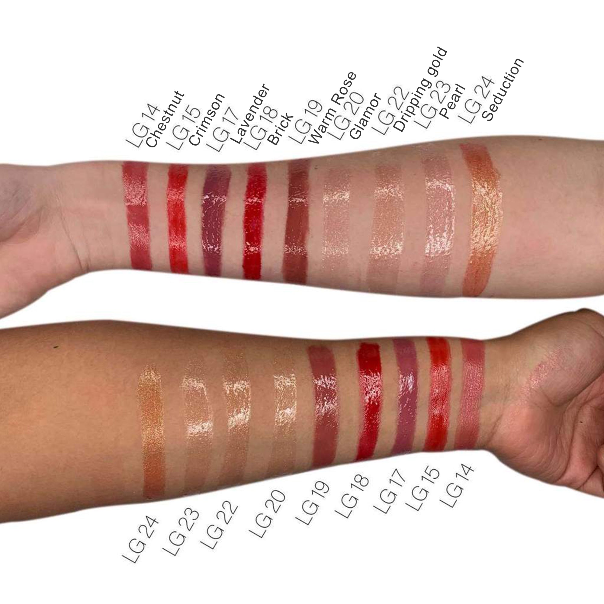 Tropical coral pink lip gloss tube with doe foot applicator and luminous sheer shimmer. — view 4