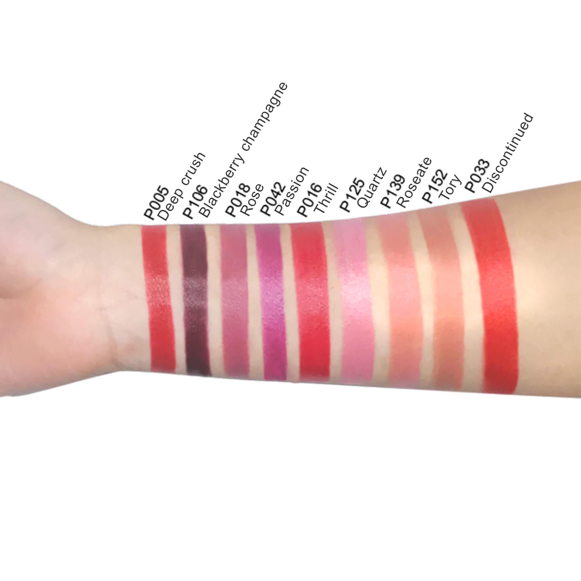 Creamy hydrating lipstick tube in shade Thrill P016 showing rich vibrant color and elegant packaging — view 4