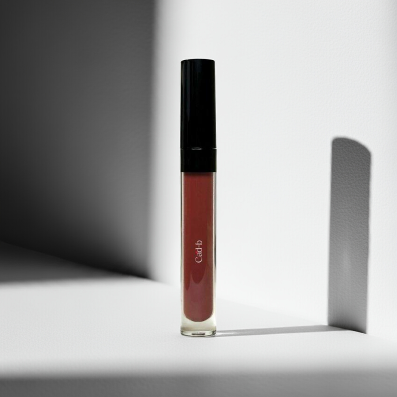 Brickhouse liquid to matte lipstick tube with slanted doe-foot applicator and bold red lip color — view 2