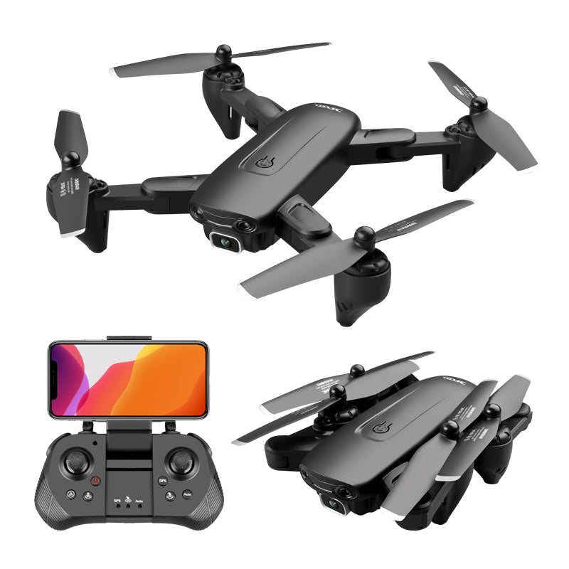 Foldable RC aircraft drone equipped with a 4K camera and remote control handle. — view 2