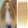 Long 32-inch synthetic hair wig showing smooth texture vibrant color blend and voluminous natural flow