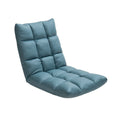 Green adjustable air leather lounge floor recliner and foldable gaming chair with ergonomic backrest support