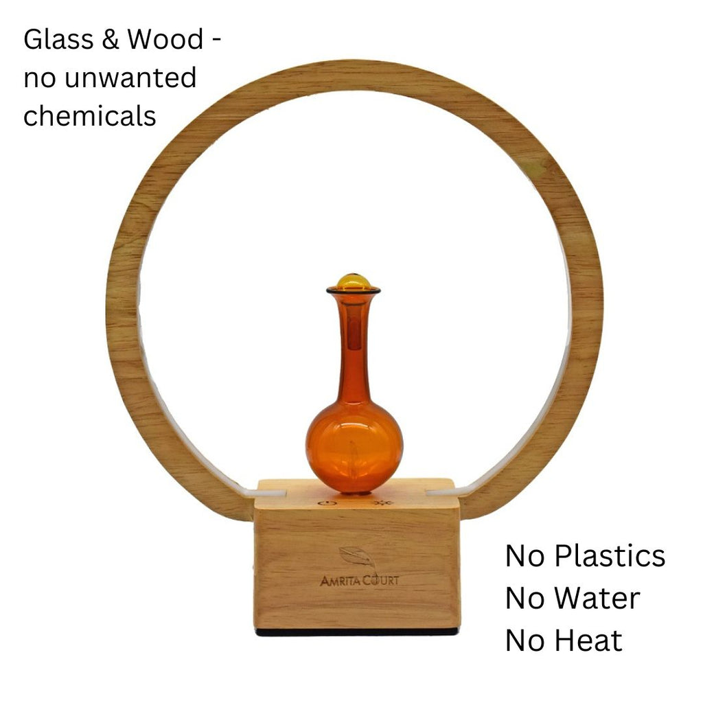 Luna waterless essential oil diffuser with ambient ring light and elegant eco-friendly compact design — view 2