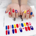 Luxurious designer nail stickers featuring intricate high-end patterns for a professional salon quality manicure.