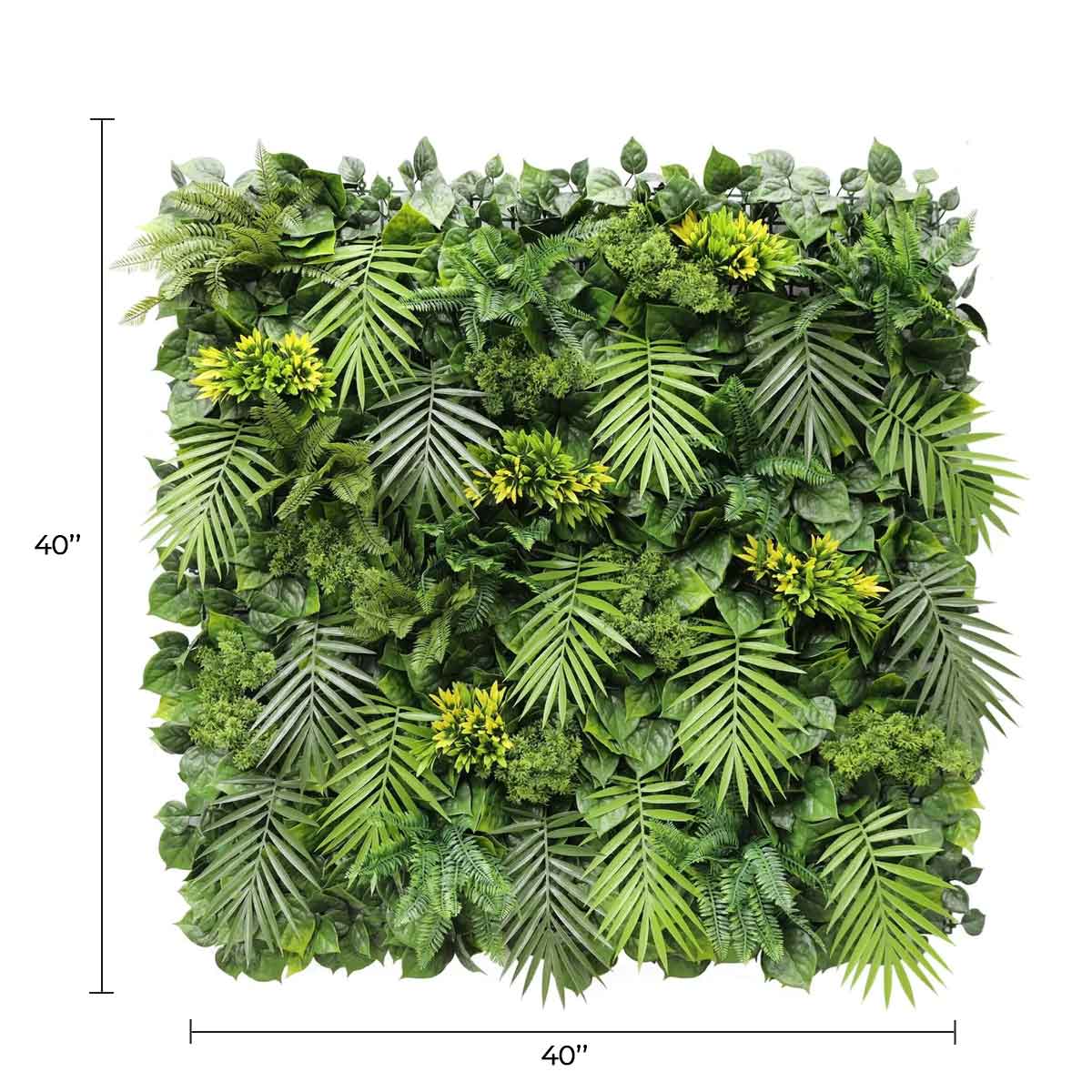 Hawaiian Sunrise Flowering Artificial Vertical Garden Green Wall Panel 40×40in 11 SQ FT – UV Resistant – Commercial Grade-1