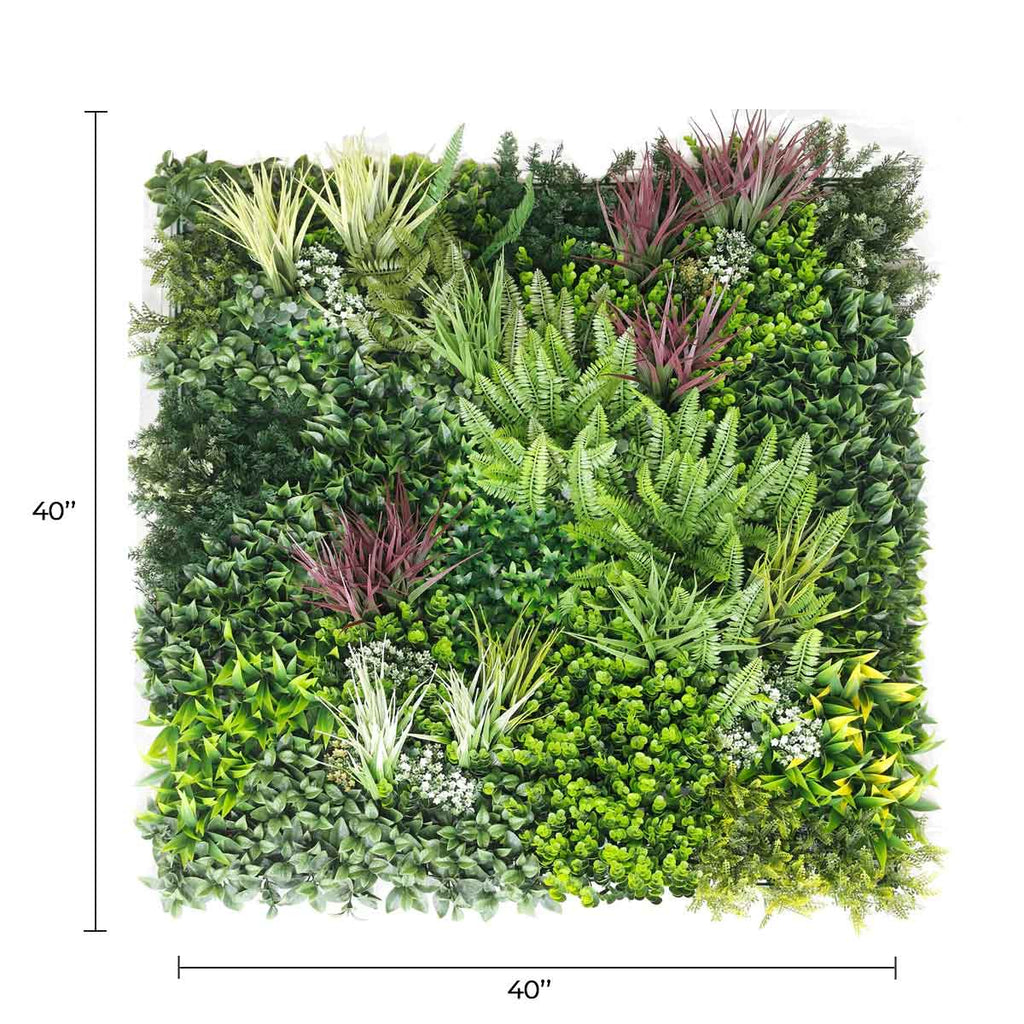 Urban Greenery Artificial Vertical Garden Green Wall Panel 40×40in 11 SQ FT – UV Resistant – Commercial Grade-1