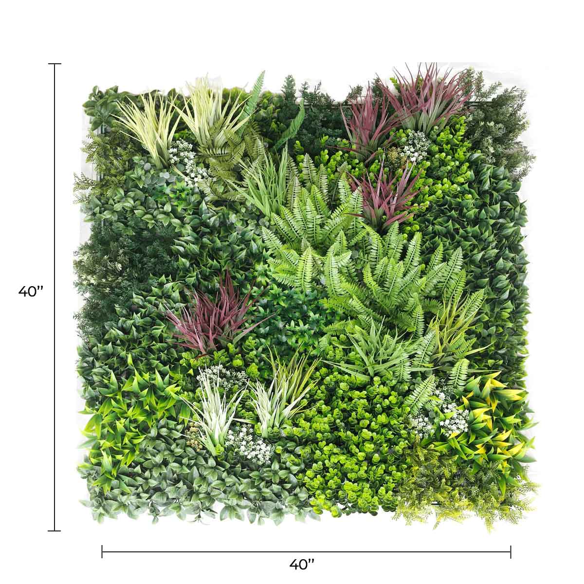 Urban Greenery Artificial Vertical Garden Green Wall Panel 40×40in 11 SQ FT – UV Resistant – Commercial Grade-1