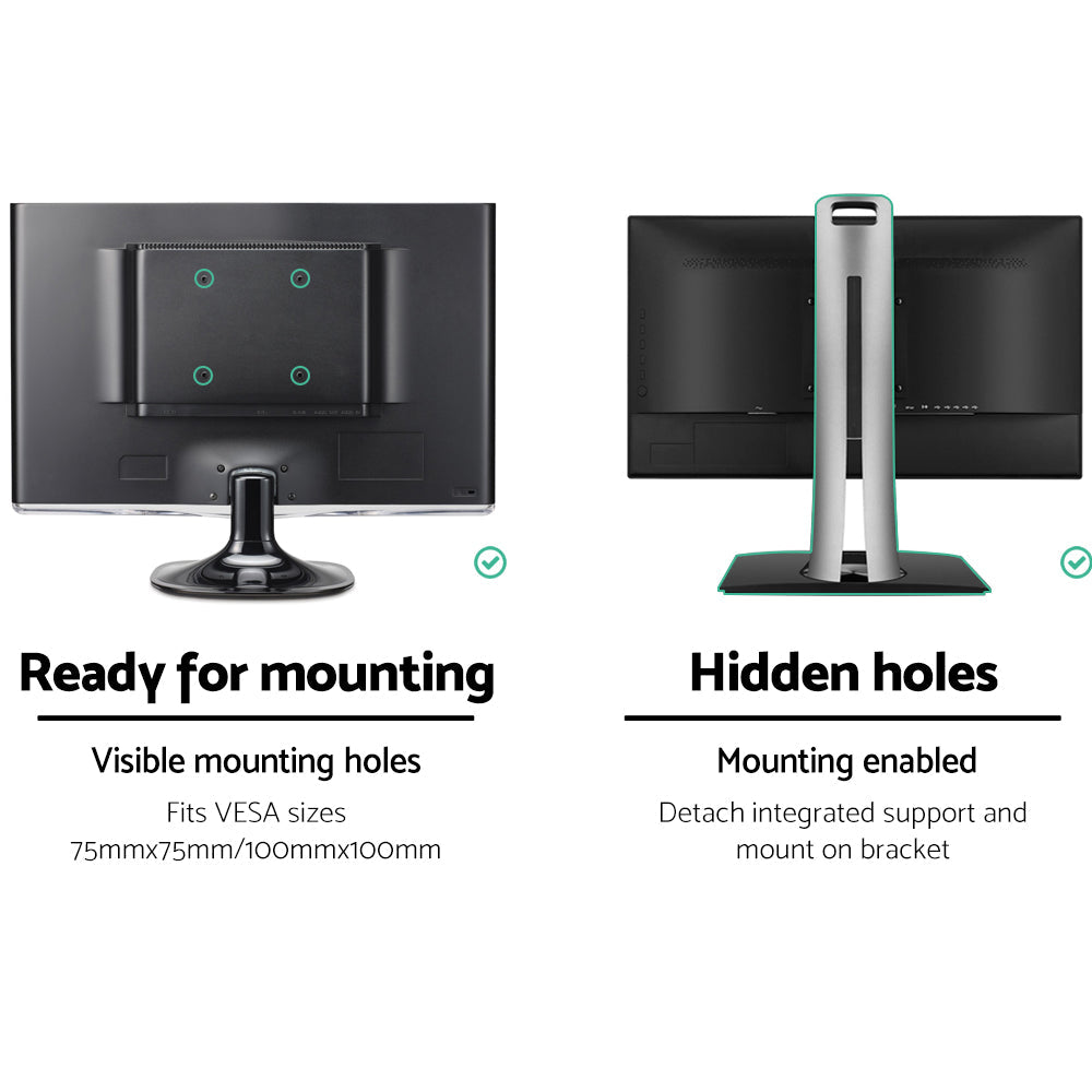 Black aluminum single monitor arm mount with gas spring and VESA bracket — view 3