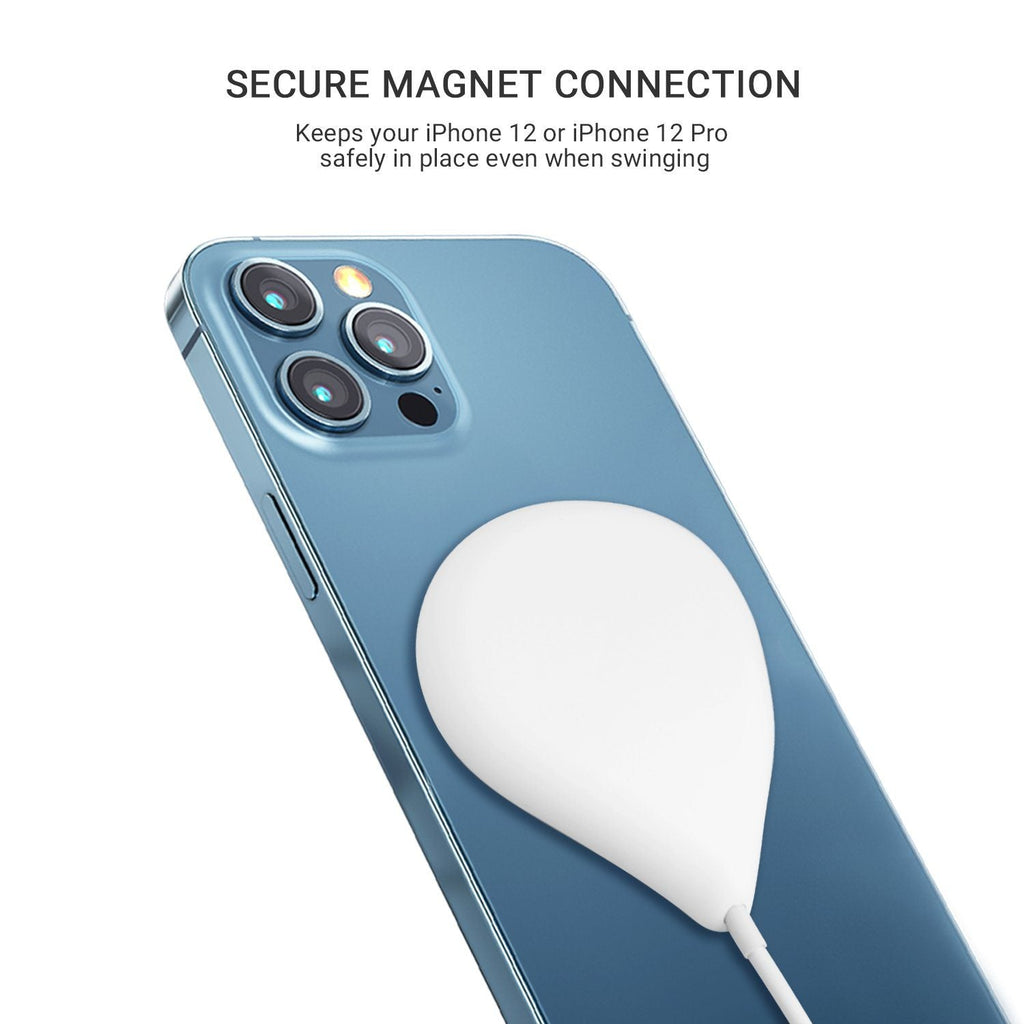 Ultra slim magnetic wireless charger pad with USB-C cable for smartphones — view 2