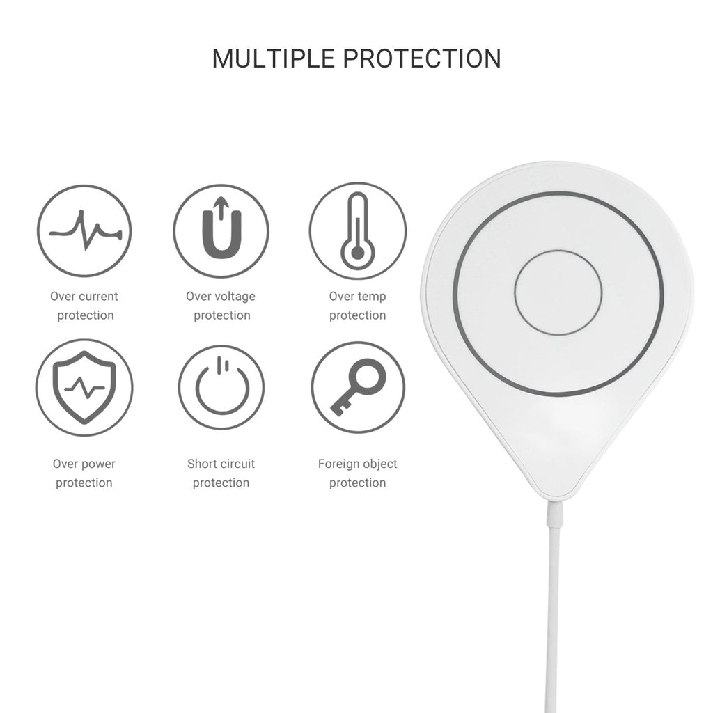 Ultra slim magnetic wireless charger pad with USB-C cable for smartphones — view 4