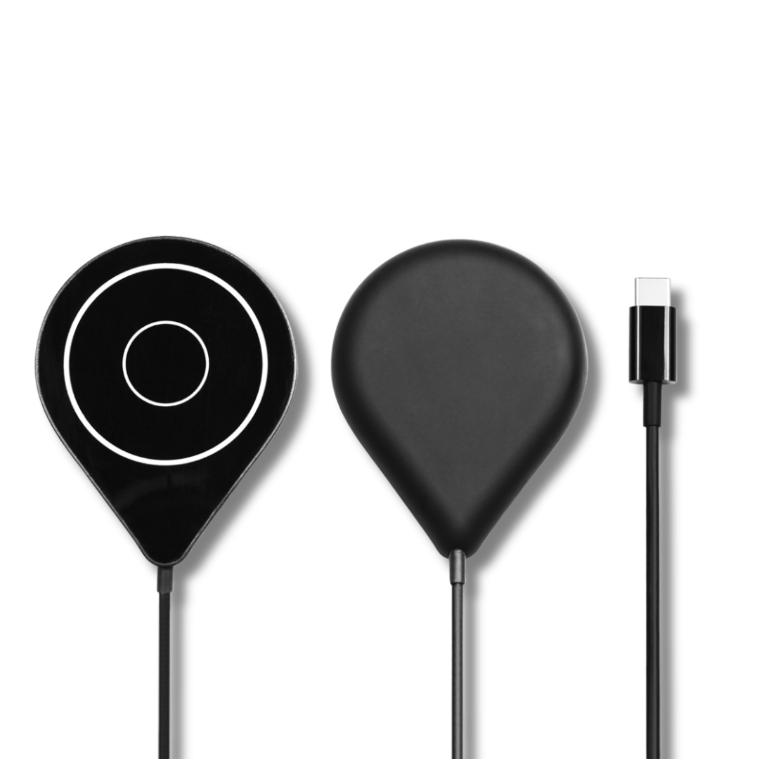 Ultra slim magnetic wireless charger pad with USB-C cable for smartphones