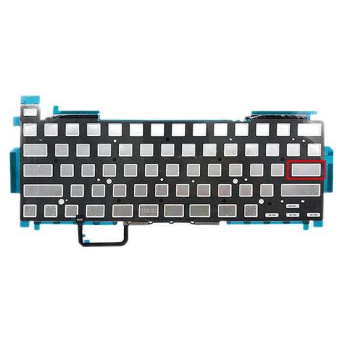 Black backlit replacement keyboard for 13 inch MacBook Pro in UK and EU layout — view 2