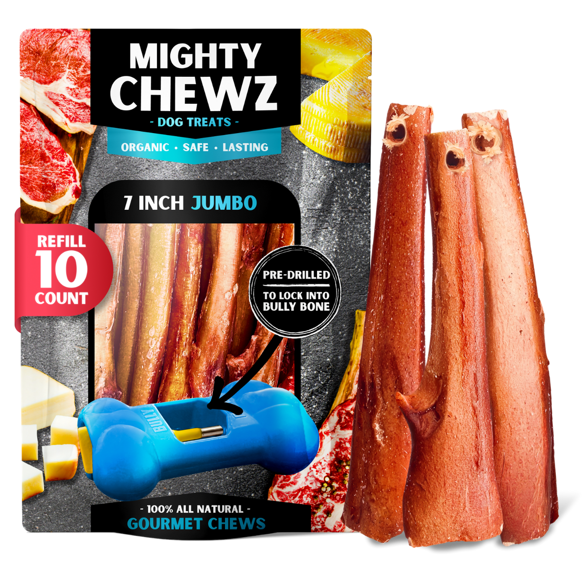 7" Jumbo Bully Sticks - Refill Pack-5