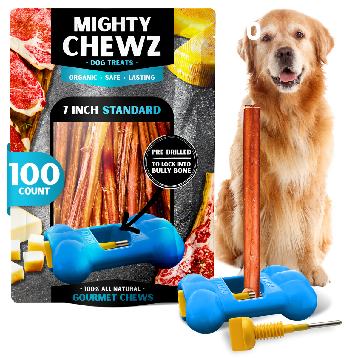 7" Standard Bully Sticks - Bully Bone Included-7