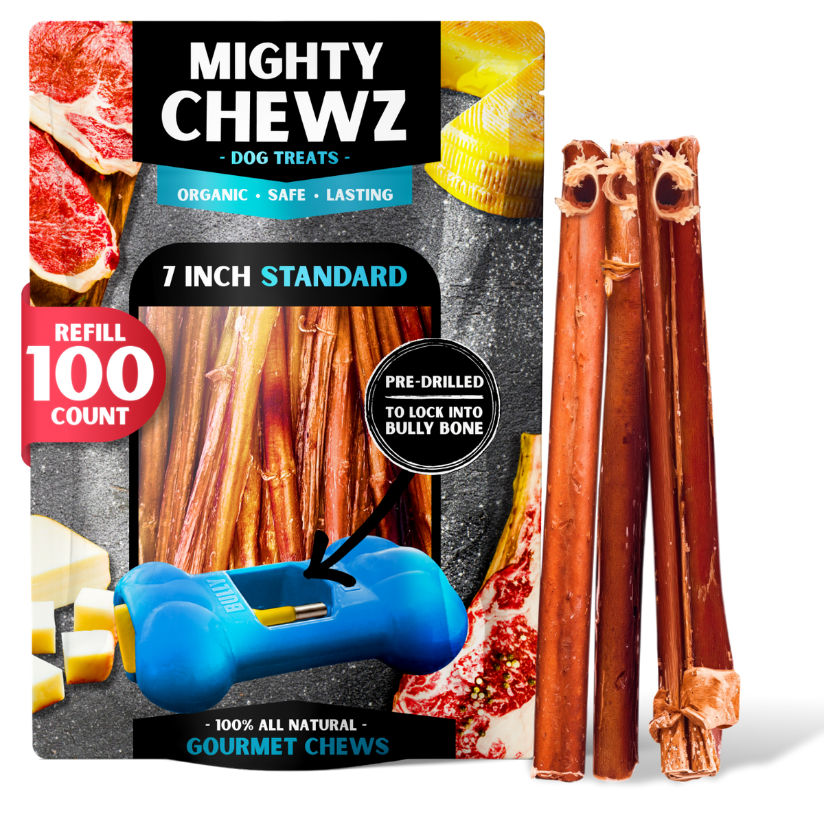 7" Standard Bully Sticks - Refill Pack-7