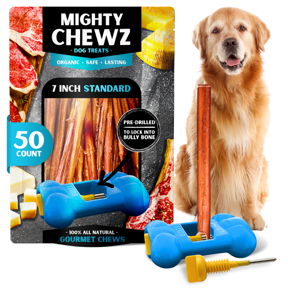 7" Standard Bully Sticks - Bully Bone Included-6