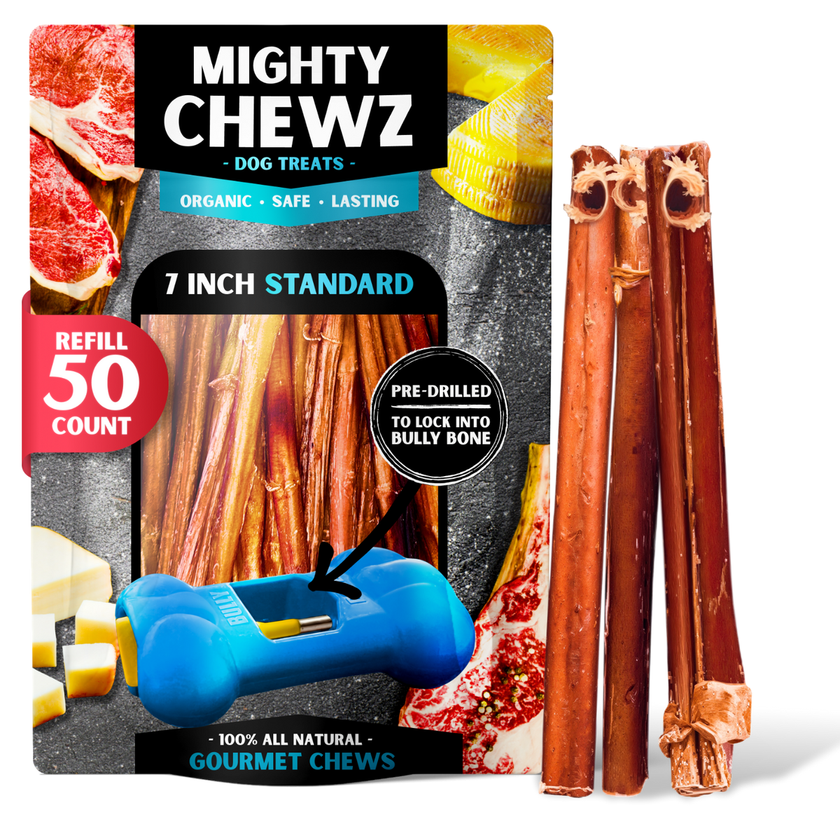 7" Standard Bully Sticks - Refill Pack-6