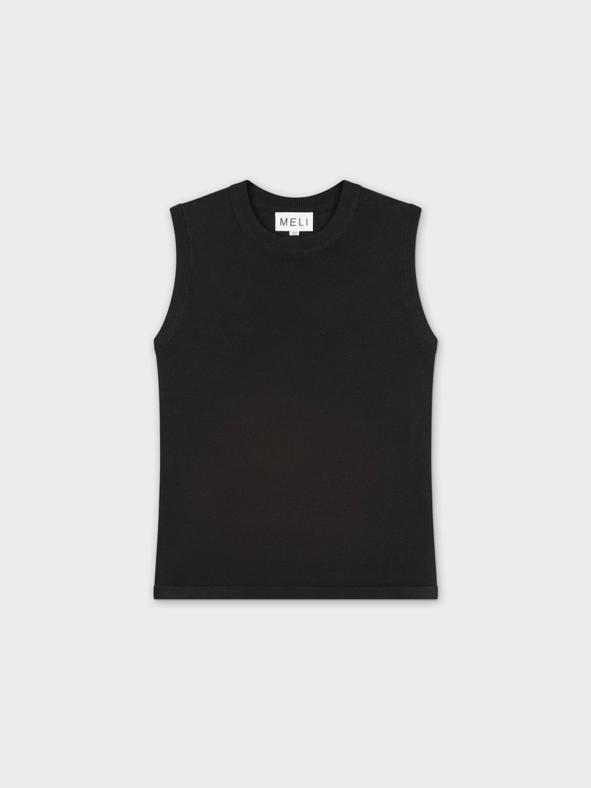 SLEEVELESS CREW SWEATER-BLACK-0