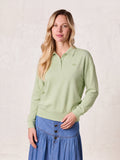 Collared Bomber Tee-Sage-0