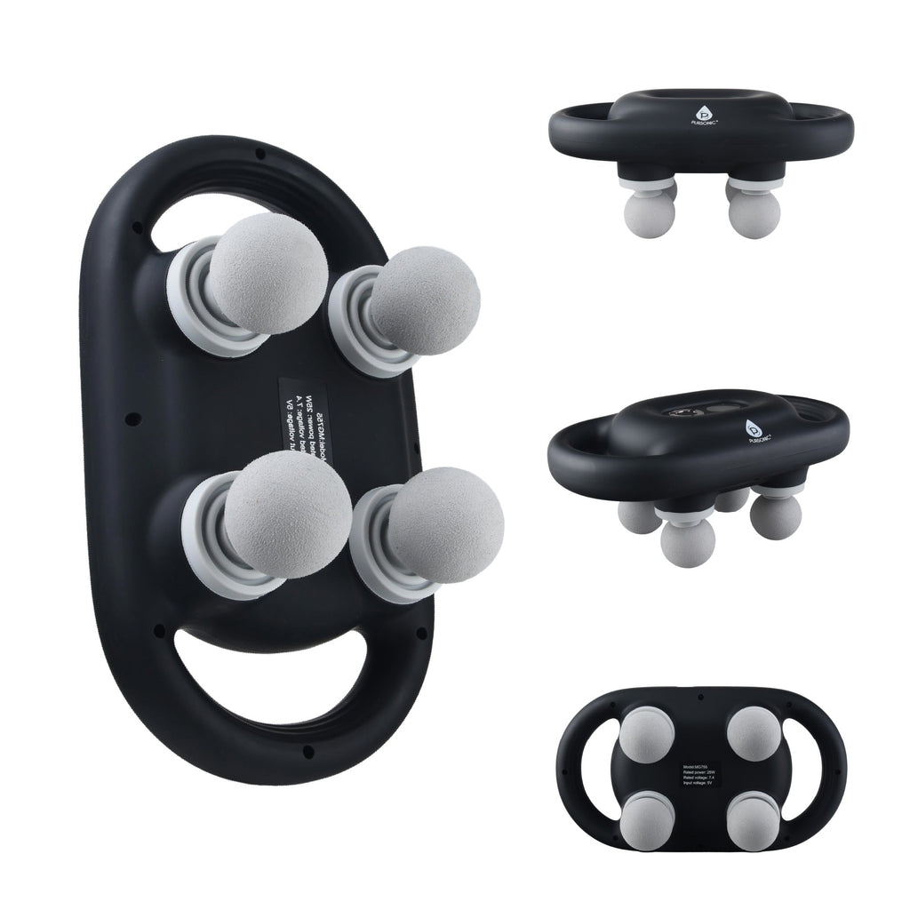 Pursonic 9-speed deep tissue massage gun with interchangeable massage heads and sleek cordless ergonomic design — view 4