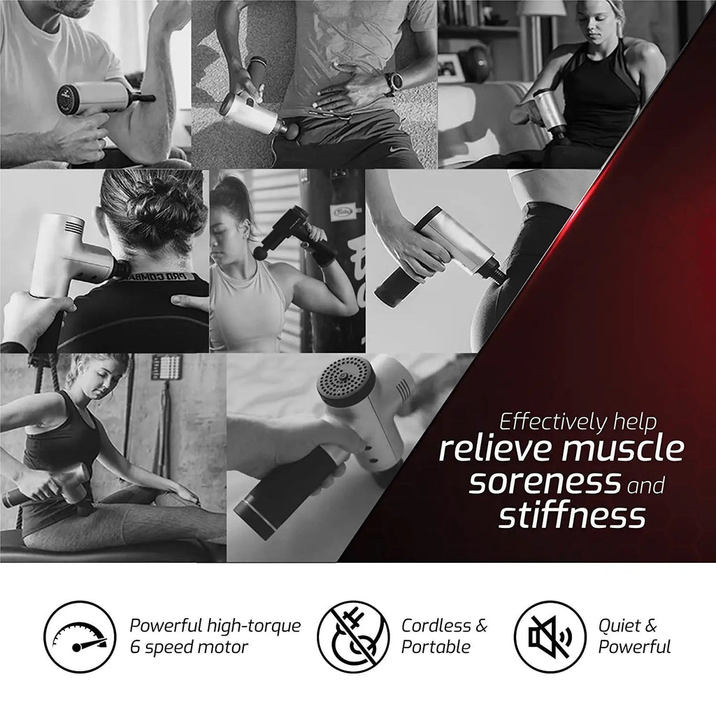 Ultimate muscle recovery duo featuring a cordless deep tissue massage gun and hot cold therapy device — view 3