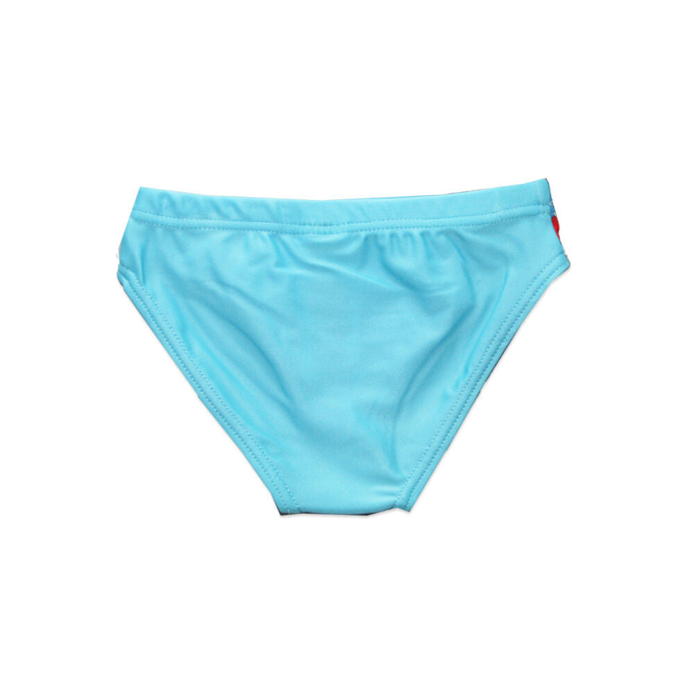 Light blue baby boy swim bottoms featuring Mickey Mouse design, perfect for beach and pool — view 2