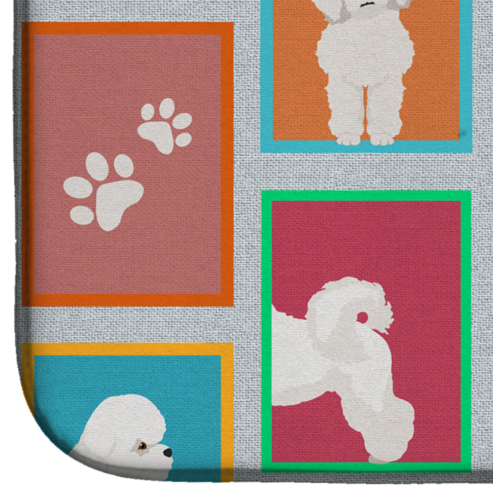 Lots of Bichon Frise Dish Drying Mat-3