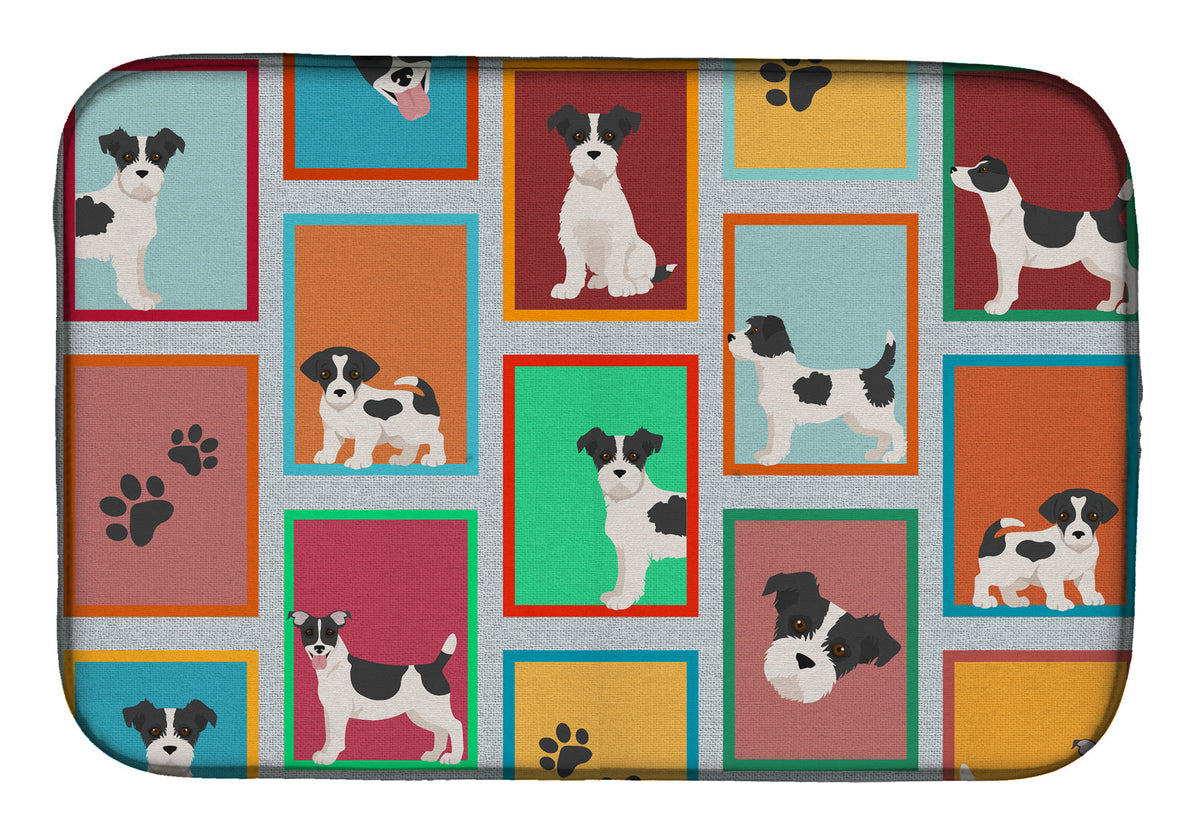 Lots of Jack Russell Terrier Dish Drying Mat-0