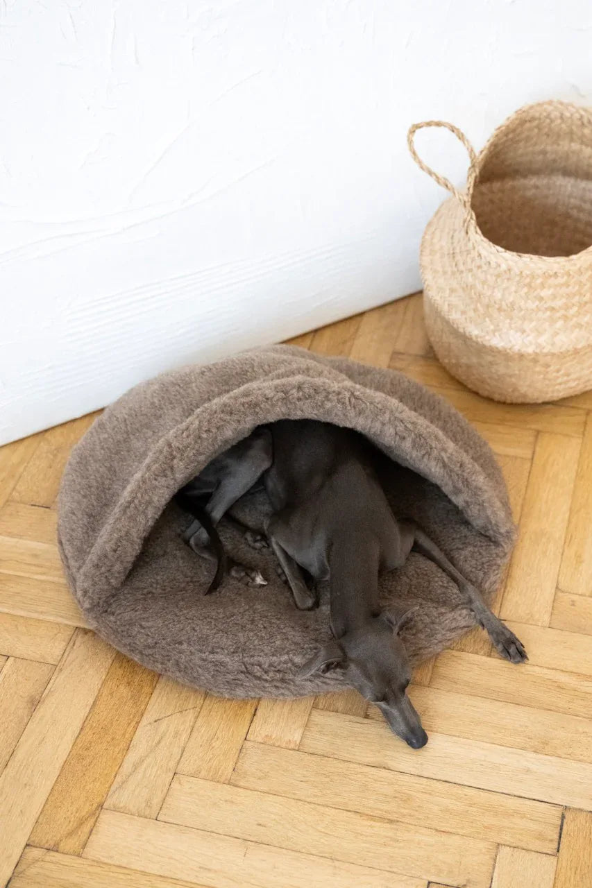 Natural Wool Pet Cave - Beige-1