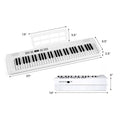 Pink 61-key foldable electronic piano keyboard with carrying bag and touch sensitive keys