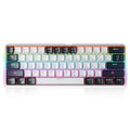 NNEOBA 61-key USB gaming mechanical keyboard with RGB backlighting, red switches, and detachable cable