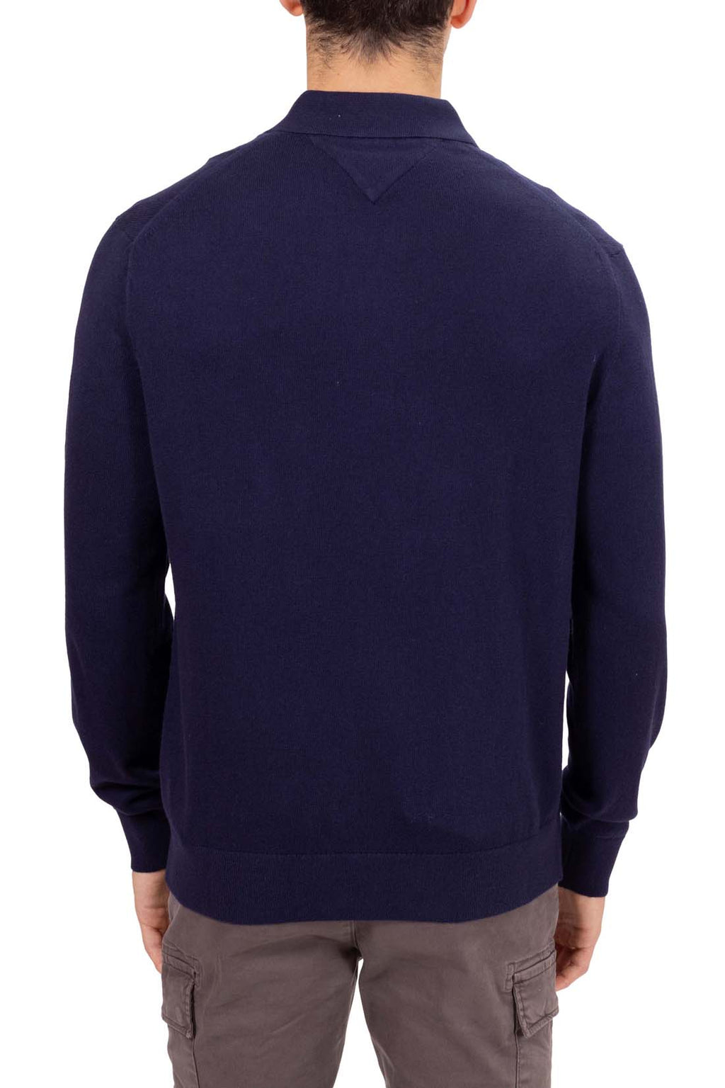 TOMMY HILFIGER - Men's cashmere blend pullover with polo collar