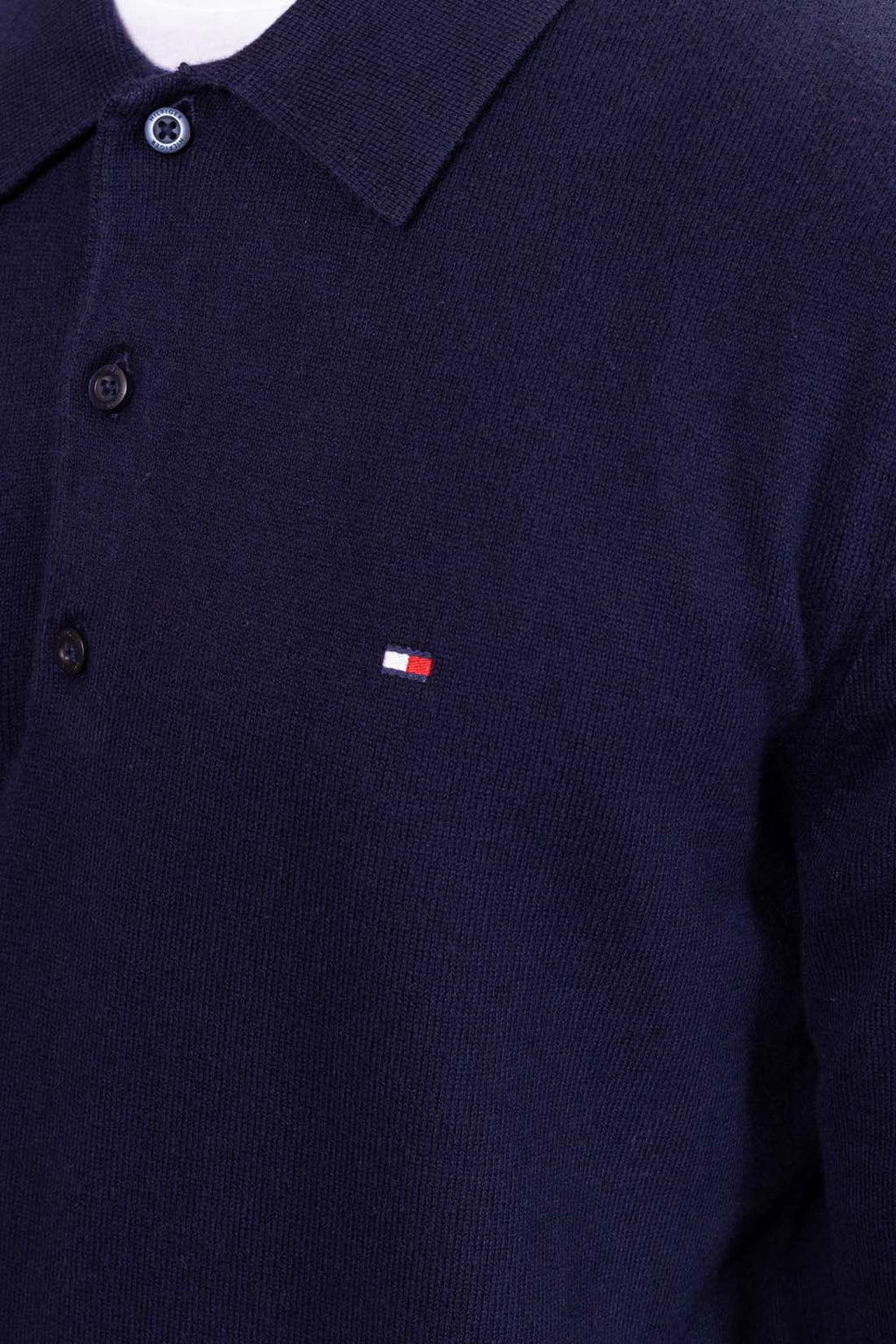 TOMMY HILFIGER - Men's cashmere blend pullover with polo collar