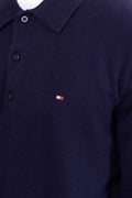 TOMMY HILFIGER - Men's cashmere blend pullover with polo collar