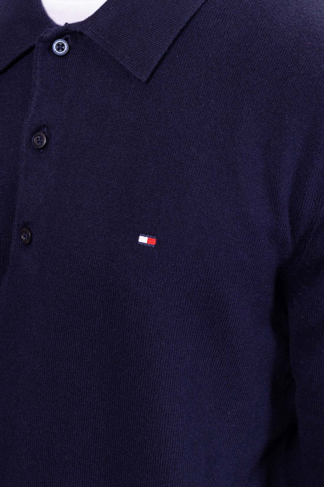 TOMMY HILFIGER - Men's cashmere blend pullover with polo collar