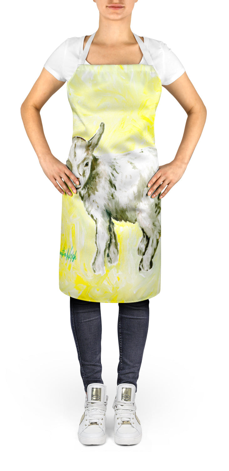 Billy the kid goat apron with white tie straps and vibrant full color artwork — view 2