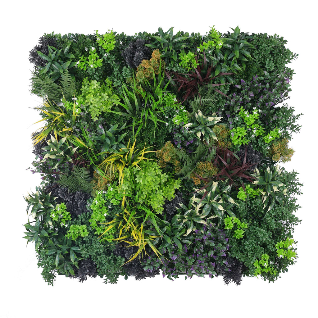Vivid Green Floral Fusion Artificial Vertical Garden Green Wall Panel 40×40in 11 SQ FT – UV Resistant – Commercial Grade-0