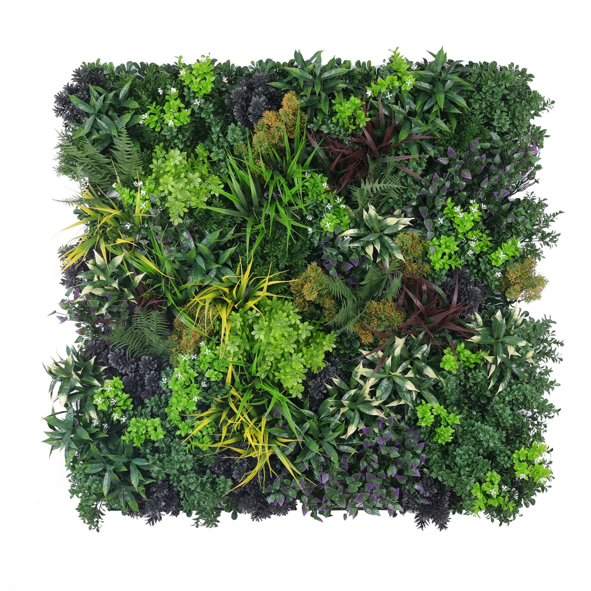 Vivid Green Floral Fusion Artificial Vertical Garden Green Wall Panel 40×40in 11 SQ FT – UV Resistant – Commercial Grade-0
