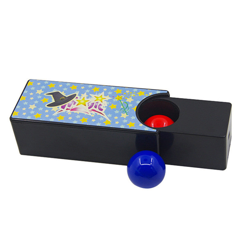 Black box magic props set featuring various plastic illusion tools for adult educational entertainment