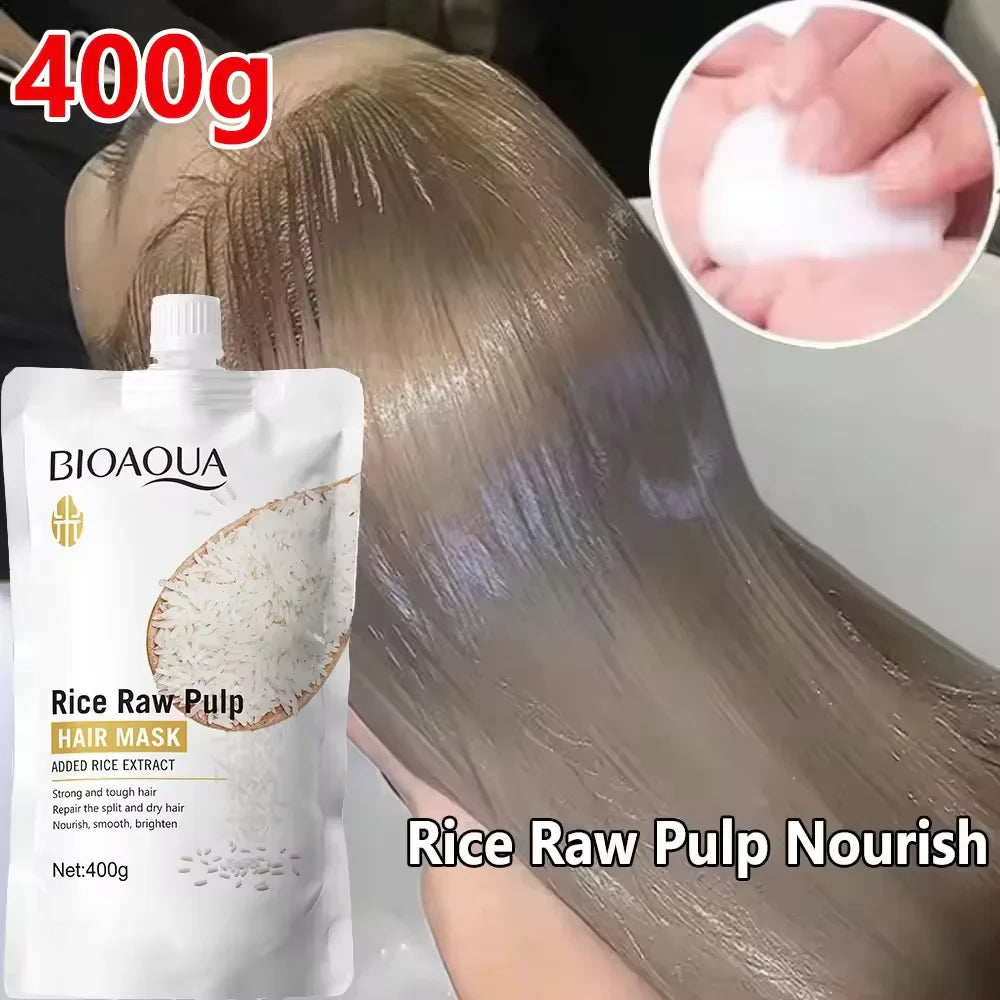 Magical keratin hair mask container showing thick nourishing treatment for damaged and frizzy hair