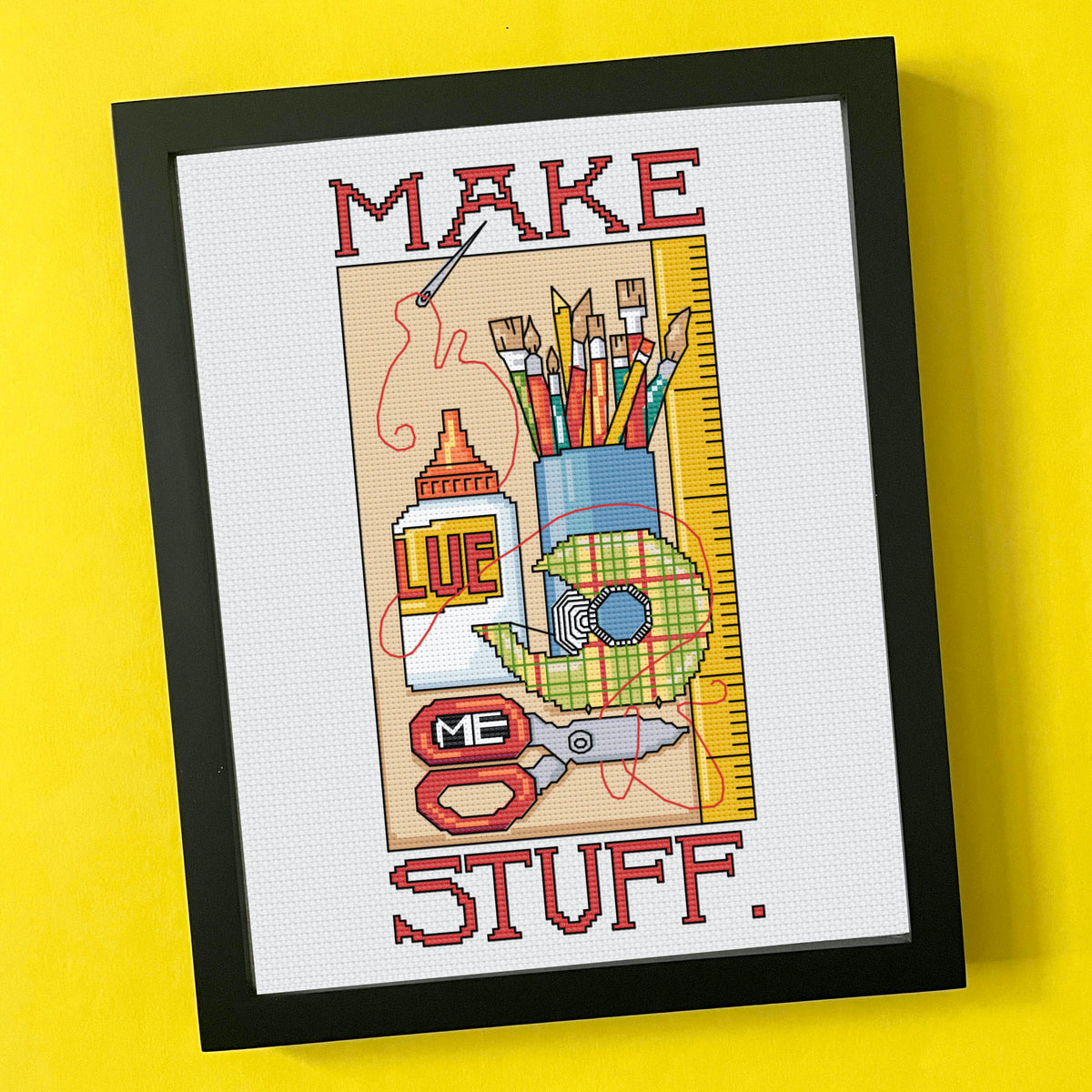Make Stuff by Mary Engelbreit Counted Cross Stitch DIY KIT-0