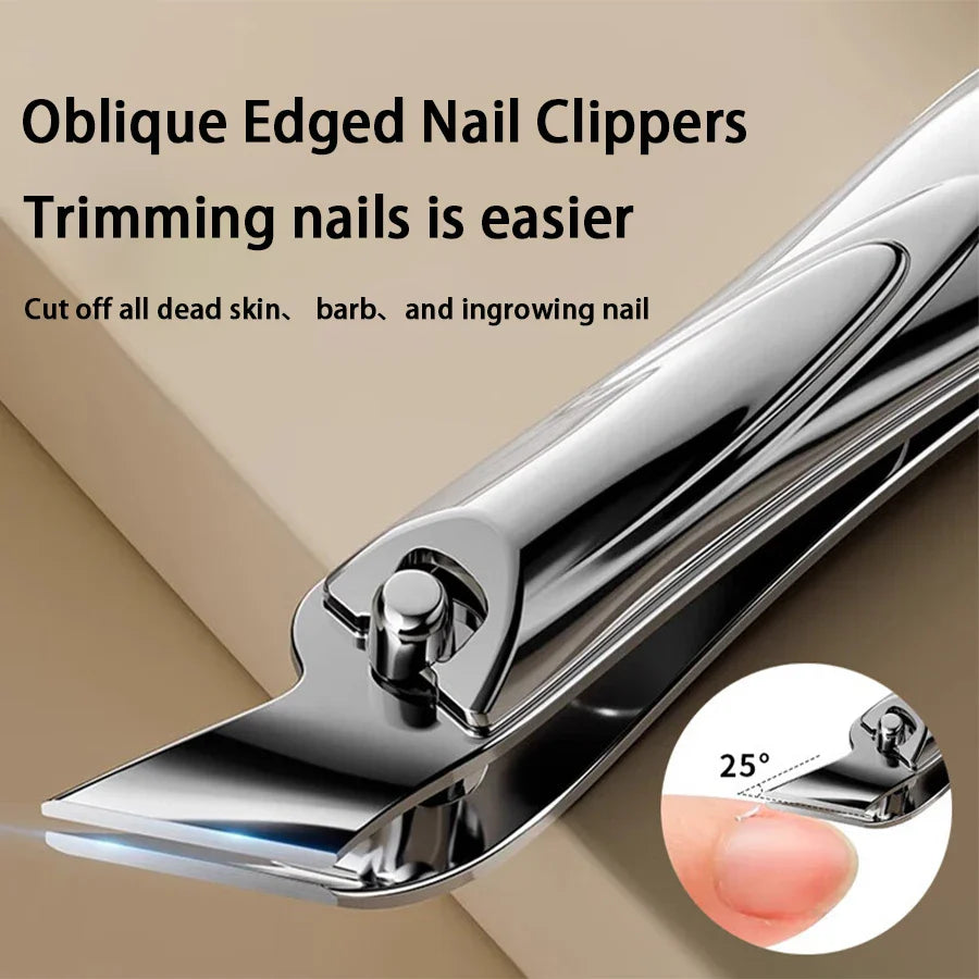 5-piece stainless steel manicure set including nail clipper scissors file tweezers and cuticle pusher — view 4